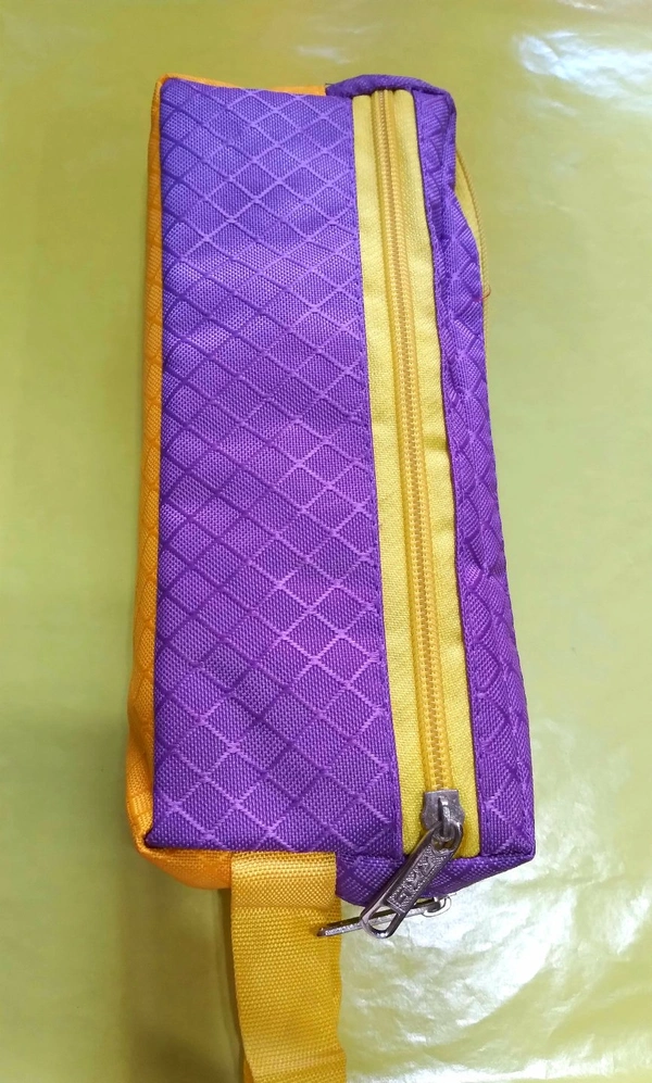 Pencil Pouch  - Purple and Yello combination , 21×9×6 cm