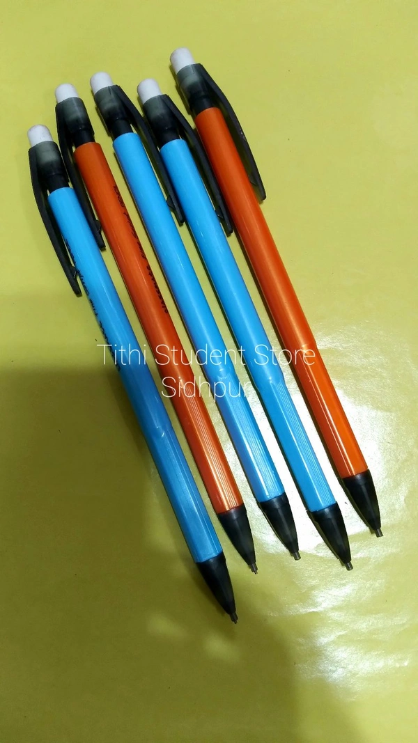 Classmate Fine Script 0.7 (Five Pieces) Offer : Buy 10 Pack Get One Pack Free - Orange and Blue , 15.5cm, Offer : Buy 10 packets and get one packet absolutely Free