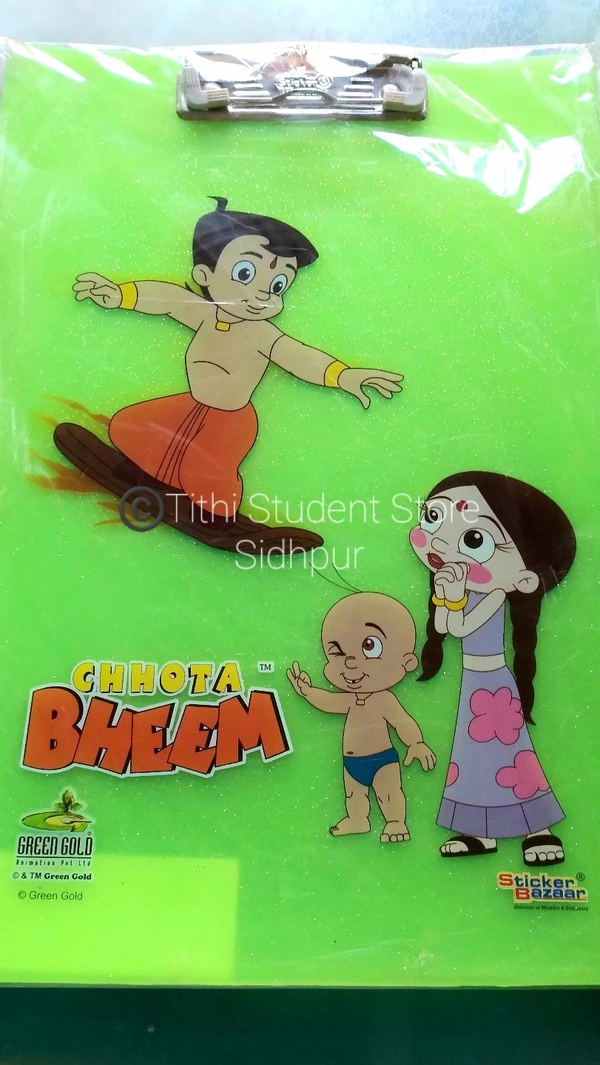 Chhota Bheem Acrylic Unbreakable Board Sticker Bazaar  - 35.5 × 24 cm