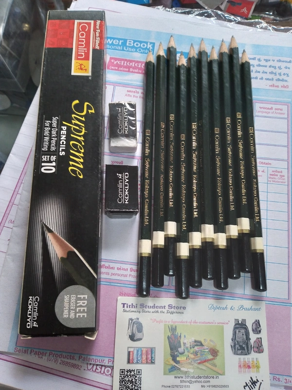 Camlin Supreme Super Dark Pencil [Buy 4 get 1 free]