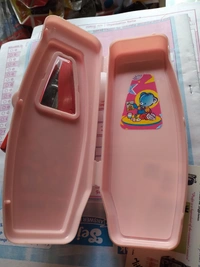 Plastic Pencil Box - Mix random colors, original pieces may differ in color. , 20 cm approx