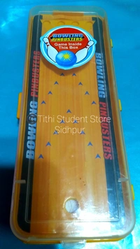 Bowling Pinbusters Game Pencil Box - Yellow 
