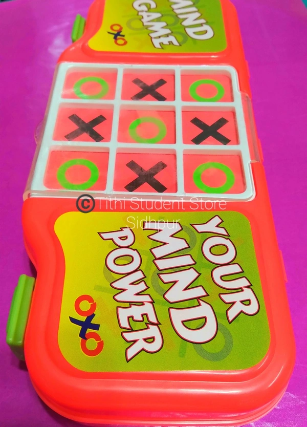 Mind Power Pencil Box - 21×9×4 cm, Orange , Green