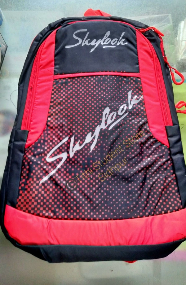 Designer Backpack TSS 122275 - Red+Black , Red Black combination 