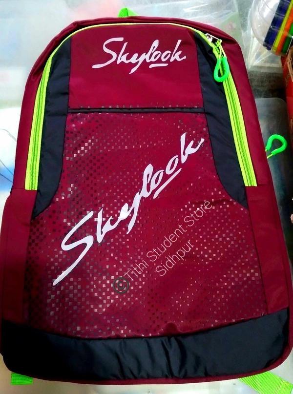 Designer Backpack TSS 122275 - Wine Red Green , Wine Red Green