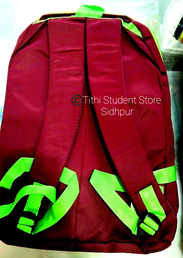 Designer Backpack TSS 122275 - Wine Red Green , Wine Red Green