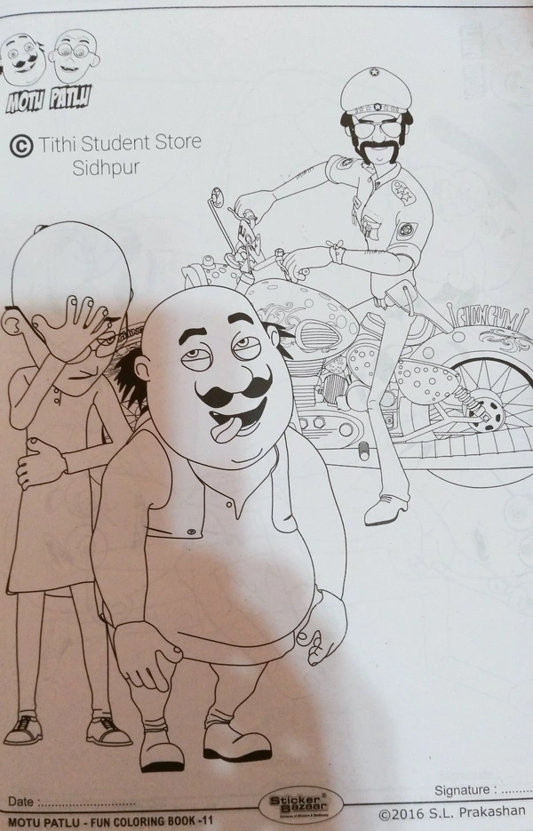 Sticker Bazzar Motu Patlu Fun Coloring Book 11 - No. :  11