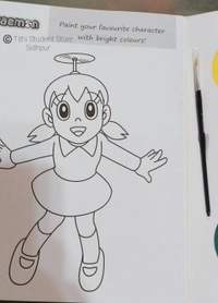 Doraemon Fun Paint Book - Red