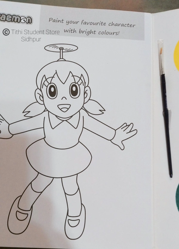 Doraemon Fun Paint Book - Red