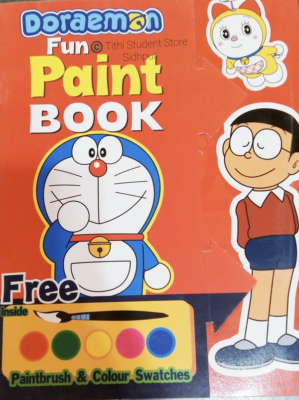 Doraemon Fun Paint Book - Red