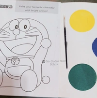 Doraemon Fun Paint Book - Red