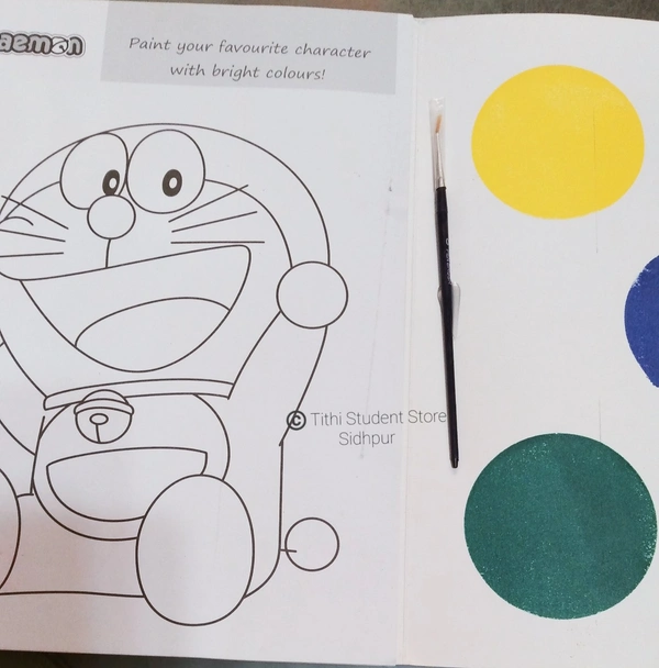 Doraemon Fun Paint Book - Red