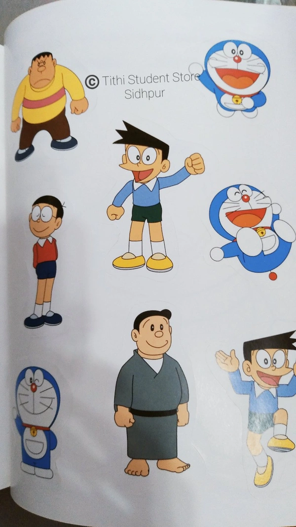 Doraemon Stick 'N' Colour - 22 Page including title 