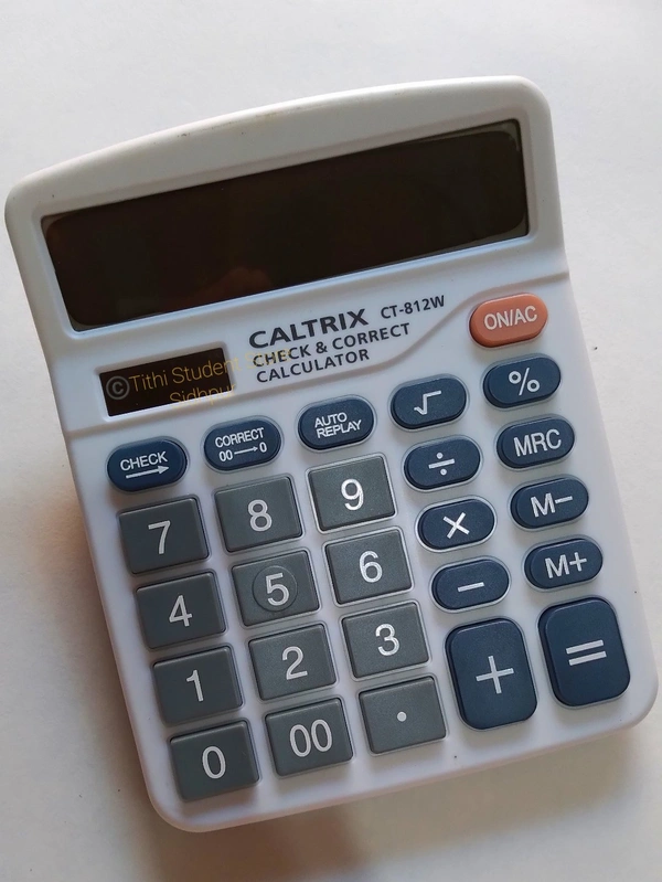 Caltrix CT 812W Calculator  - 812W, White 
