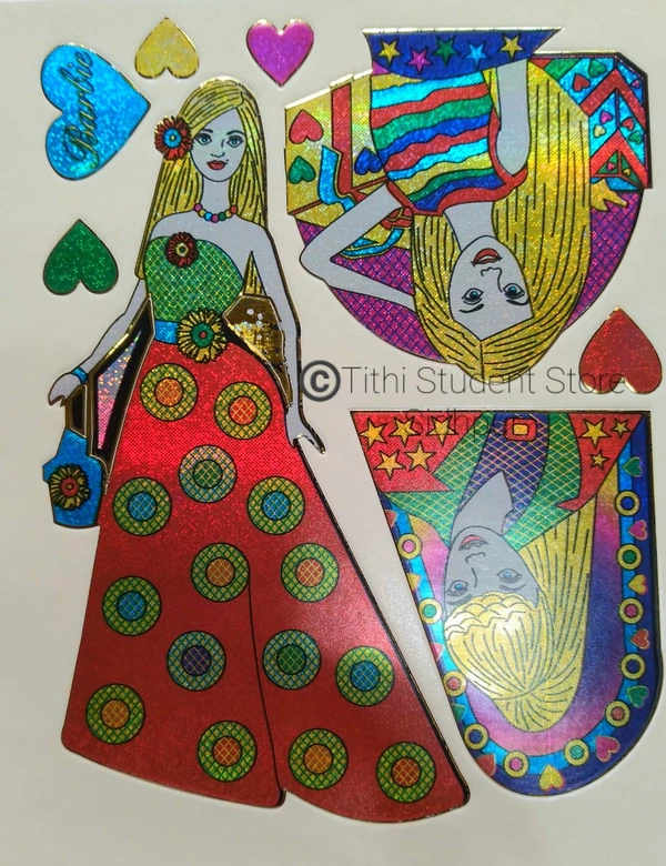 Sparkle Sticker Mix Design 10 Pieces Set