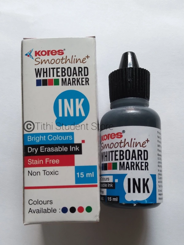 Koras Smoothline White Board Marker Ink 15ml - Black 