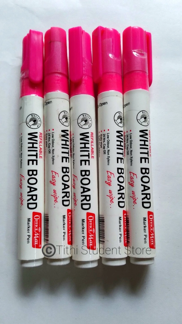 Office Mate White Board Marker Pen Pink - Pink Ink