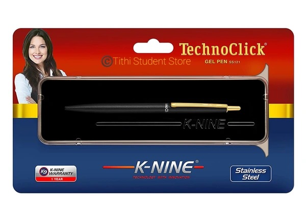 K-Nine TechnoClicl 24 Carat  Gold Plated - Black Body 
