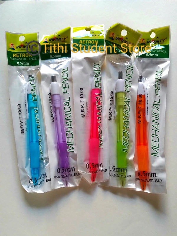 Infinity RETRON 0.5 mm Mechanical Pencil Pack Of 5 Pieces  - Random 
