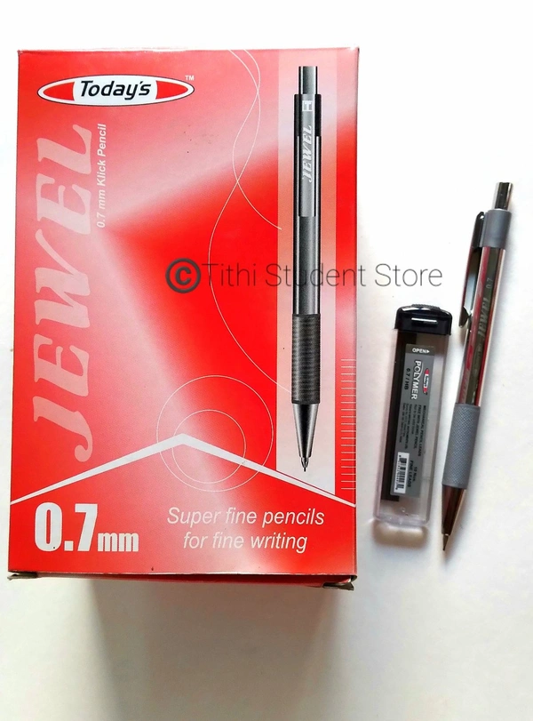 Today's Jewel 0.7 mm Mechanical Pencil Single Piece  - Random , Free: One lead tube contains 10 high-quality leads with each pencil. , Price for single piece 