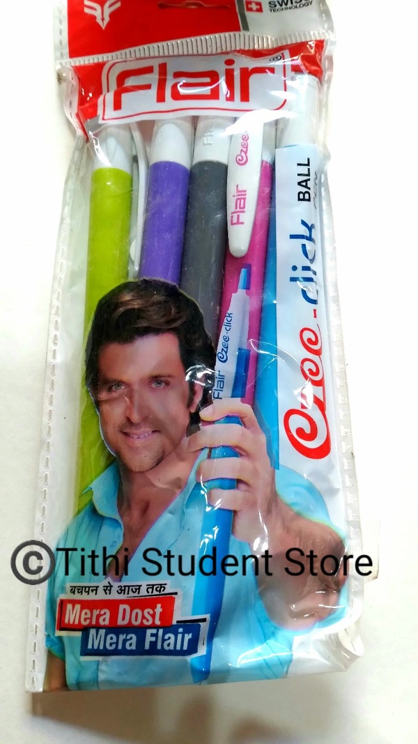 Flair Easy Click Pack Of 5 Pieces - Blue Ink