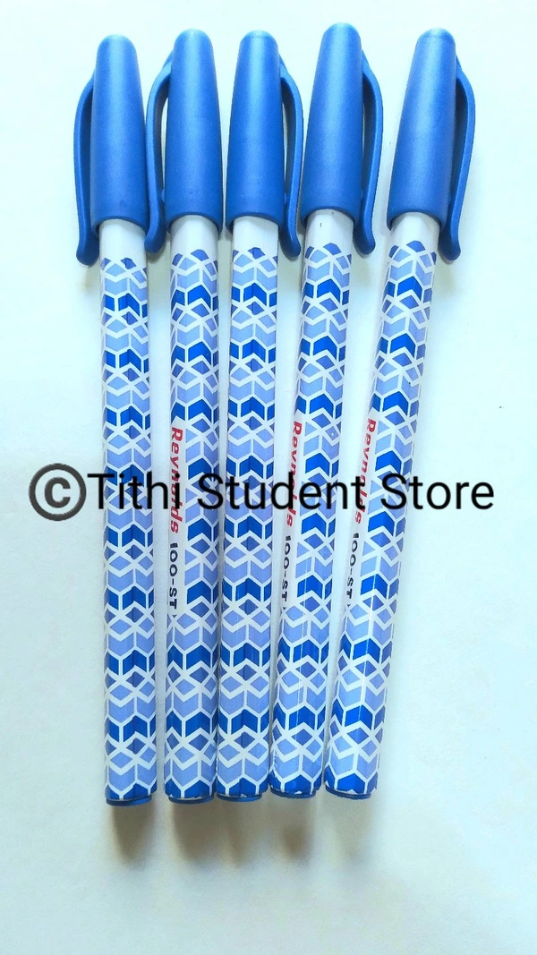 Reynolds 100-ST Pack Of 5 Pieces+Offer :  0.7mm Mechanical pencil Free with this pack  - Blue Ink, Pack of 5 Pieces , Offer:One 0.7mm Mechanical pencil worth Rs.5/-Free with this pack 