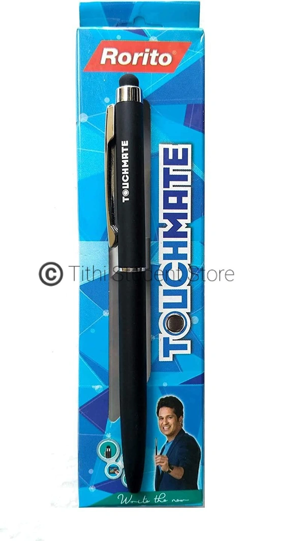 Rorito Touchmate With Stylus Ball Pen  - Blue Ink, Body color Random , With touch screen stylus for mobile, pad,laptops , Price for single piece 