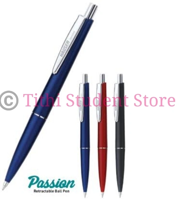 Hauser Passion Retractable Ball Pen - Blue Ink 