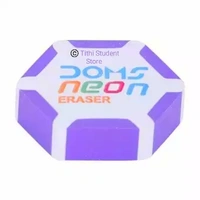 DOMS Neon Eraser 10 Pieces Set - Multicolored , Hexagonal Shape 