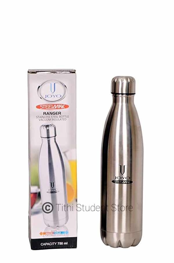 Joyo Steel Max Ranger Vacuum Insulated Bottle 750ml - 750 ml, Stainless Steel Body 
