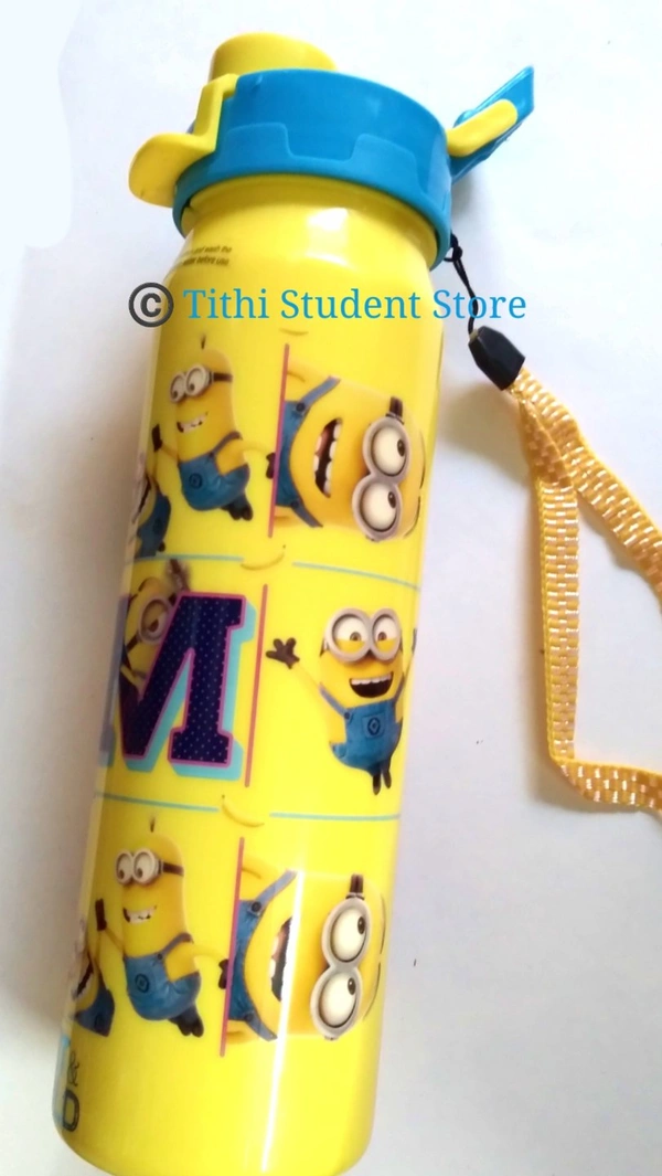 Aqua Small Minions Yellow Insulated Water Bottle  - Minions Yellow , 22.5×6×6 cm approx 