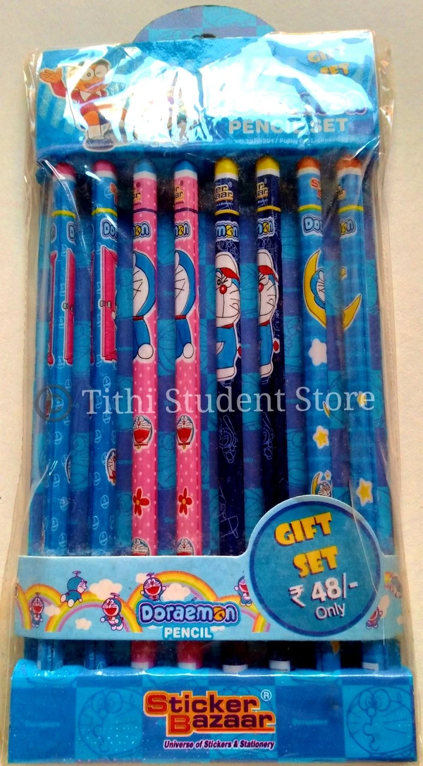 Sticker Bazaar Doraemon Pencil Set - Doraemon