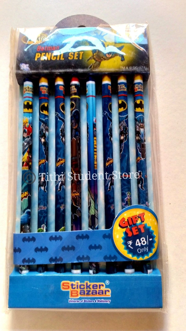 Sticker Bazaar Batman Pencil Set - Bet Man