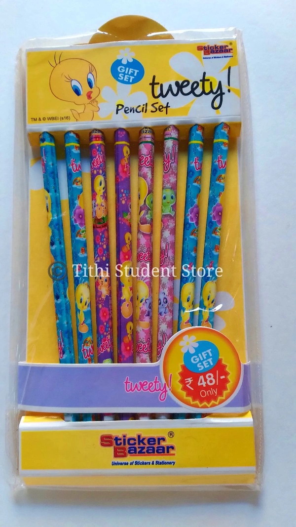 Sticker Bazaar Tweetty Pencil Set - Tweetty 
