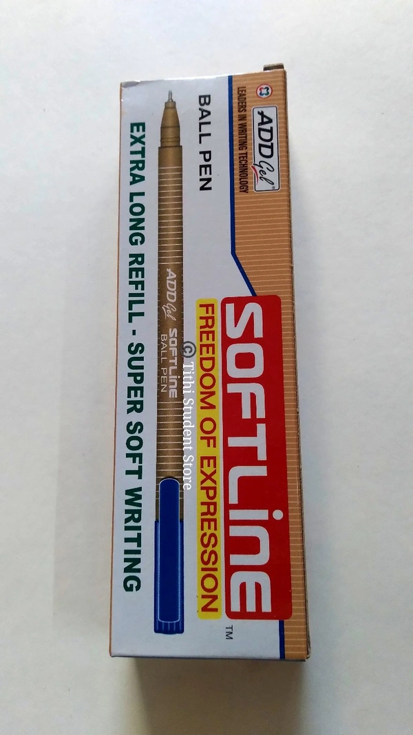 ADD Softline Ball Pen Pack Of 10 Piece +One Pen Free - Blue Ink