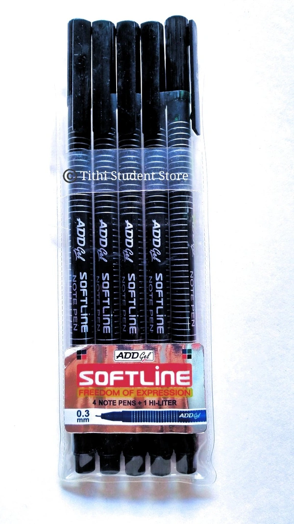 ADD Softline Note Pen (Five Piece) - Black Ink 