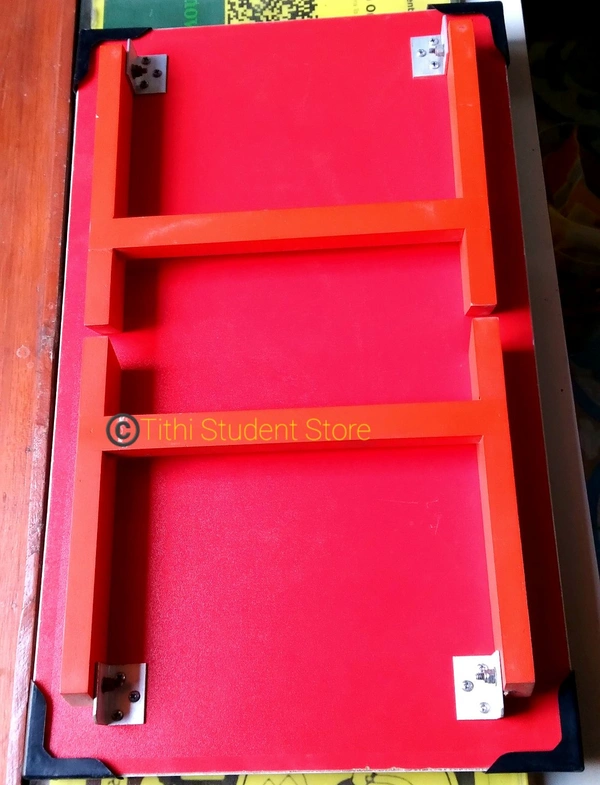 Wooden Study Table Twitty Red - Red, 22.5×13×9.5 inch