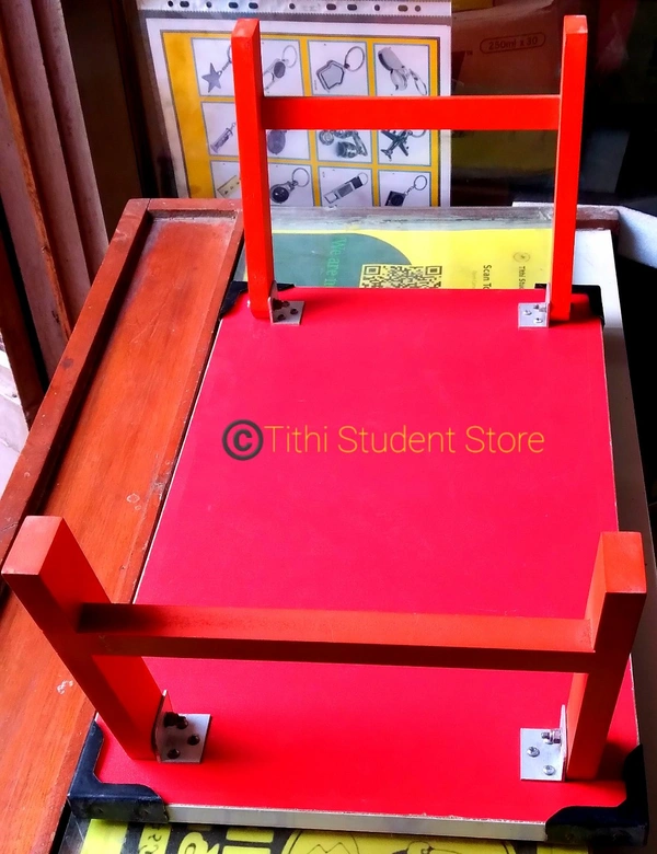 Wooden Study Table Twitty Red - Red, 22.5×13×9.5 inch