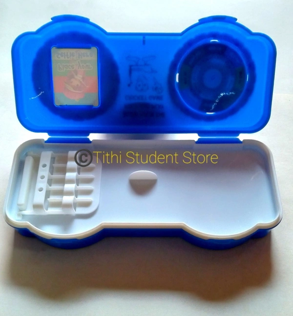 Game And Selfie Frame Plastic Pencil Box - Red
