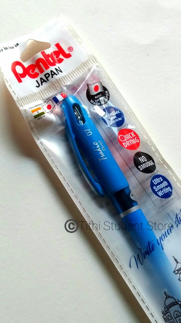 Pentel Japan Ener Gel Tradio Roller Gel Pen 0.7mm - Blue Ink 