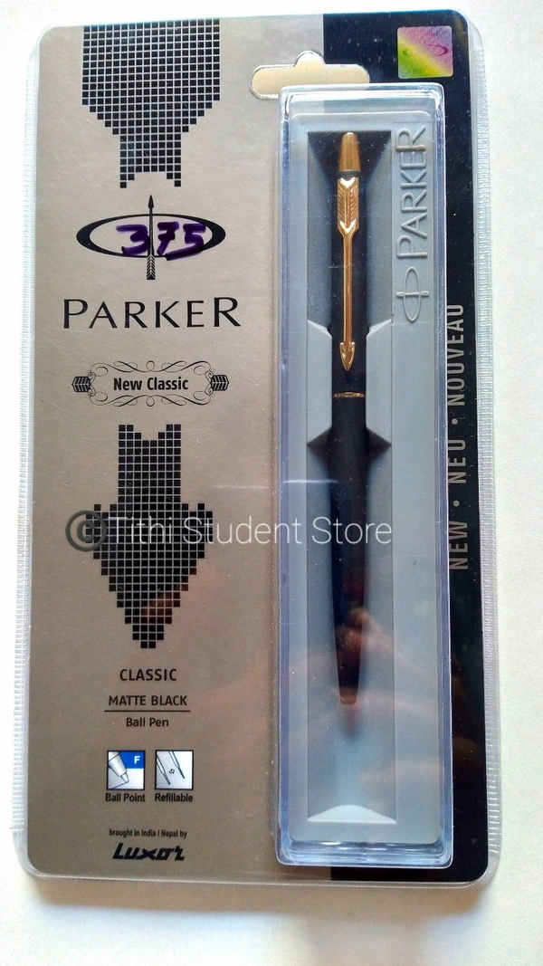 Parker Vector Matte Black Ball Pen New Classic - Blue Ink 