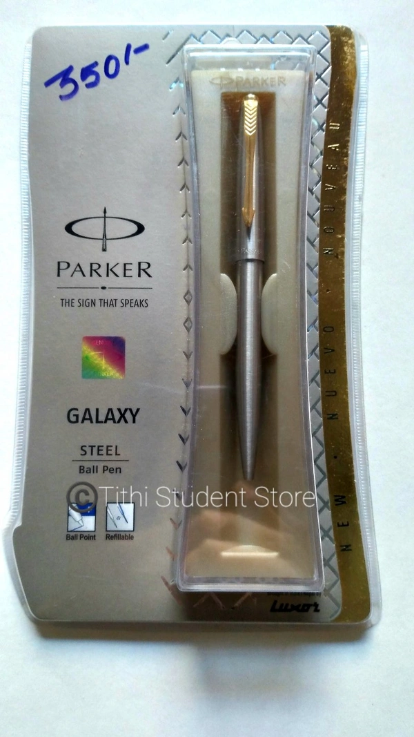Parker Galaxy Steel Ball Pen  - Blue Ink 