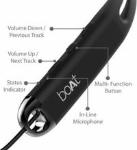 boat  Rockerz 325 Bluetooth Earphone  - Black, Without Guarantee
