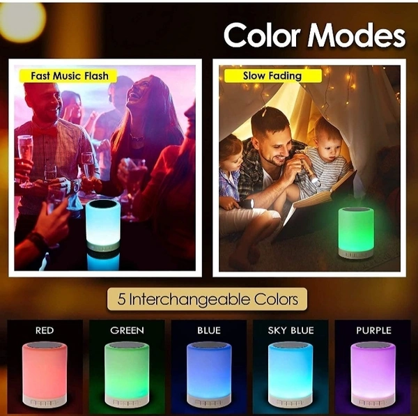 Touch Light Bluetooth Speaker  - Imported material no guarantee and warranty. No replacement. 