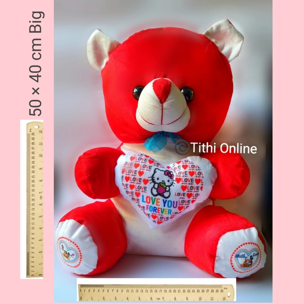 Teddy Bear BIG RED - Red, 50 × 40 cm approx 