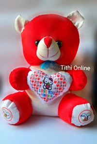Teddy Bear BIG RED - Red, 50 × 40 cm approx 
