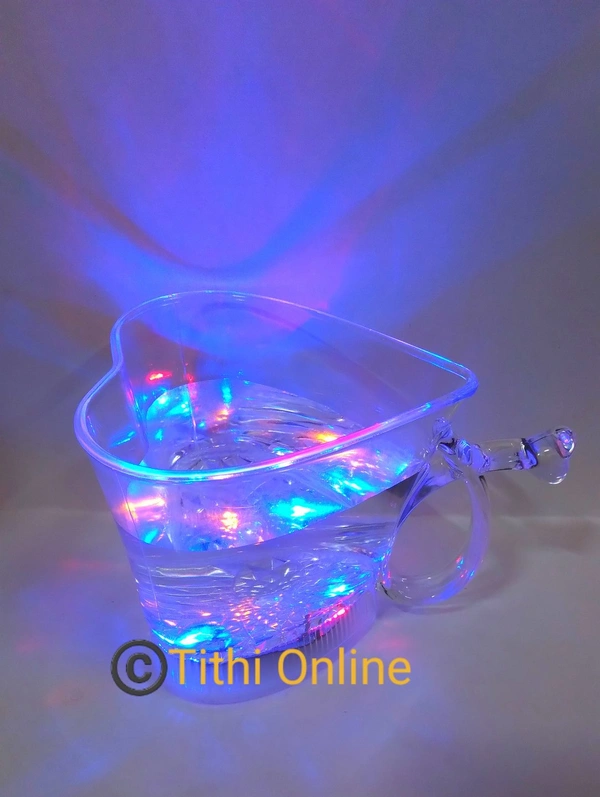 Colorful Led Disco Light Mug Gift - Multiple colours , 250ml aprox