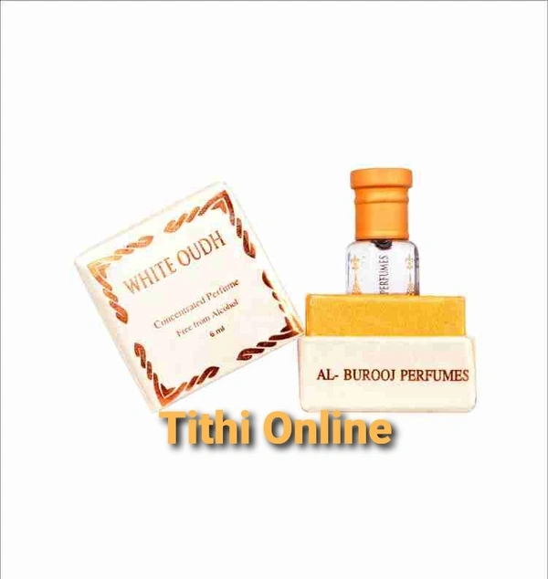 Original Al Burool WHITE OUDH Floral Attar 6ml
