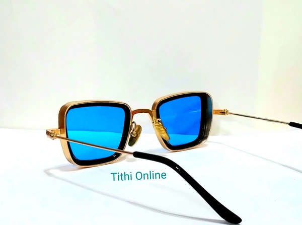 Retro Metal Body Square Inspired from Kabir Singh Sunglasses for Men and Women - *Free Shipping Offer, Aqua Cool, M