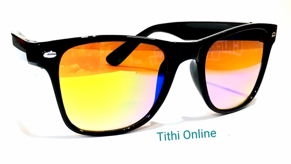 Hrinkar Round Style Unisex Sunglasses UV Protactive - Colored Mirror Finish, L